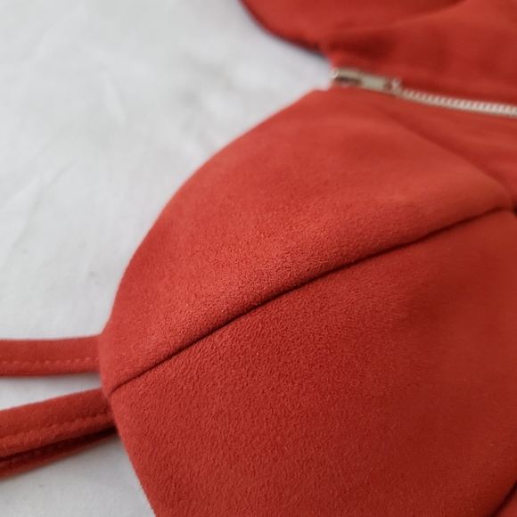 ANGEL BIBA Rusty orange faux suede bodycon - Picture 5 of 12